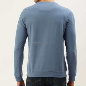 100% algodón hombres cuello redondo sudadera 3D en relieve sin Sudadera con capucha - Product Image 3