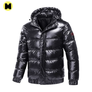 Chaqueta acolchada cálida con logotipo personalizado negro Premium de invierno para hombre, chaquetas acolchadas personalizadas de alta calidad para niños, Invierno duradero a la moda - Product Image 2