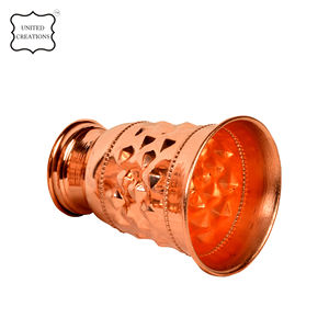 Gobelet en métal martelé écologique personnalisé, verres en cuivre pur avec fonction personnalisée pour renforcer l'immunité - Product Image 4