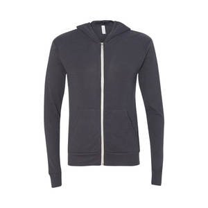 Classic Unisex Tri-Blend Hooded Full Zip Tee Tela ligera Ajuste relajado Chaqueta perfecta para todo tipo de impresión personalizada - Product Image 1