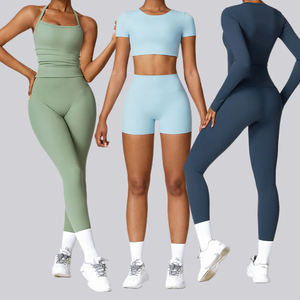 Chaleco sólido transpirable de verano para mujer, cintura elástica, mallas de 2 piezas para Yoga y gimnasio, Top largo Sexy con tirantes para correr, Fitness, deporte alto - Product Image 1