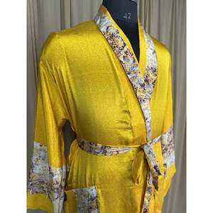 Silky Soft Men's Kimono <b>Robe</b> Elegant Vintage <b>Beach</b> for Lounge Wear Belt Classic Sustainable House Gift Timeless Masculine - Product Image 5