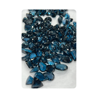 Pierre précieuse naturelle de topaze bleue de Londres de haute qualité, pierres taillées de formes variées, taille 5-15 mm, pierres en vrac pour la fabrication de bijoux