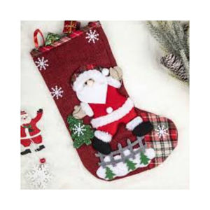 Vente en gros de chaussettes de Noël à lettre rouge personnalisées en laine fine tricotée pour enfants - Product Image 3