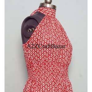 Vestido Maxi de Algodón 100% para Mujer, Hecho a Mano, Estilo Boho Casual, Estampado Floral, Suave, para Playa, Verano, Natural - Product Image 3