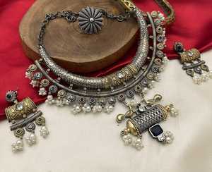 Collares de moda de alta calidad con pendientes para mujer, conjunto de joyería tradicional india para bodas, ocasiones especiales, festivales - Product Image 2