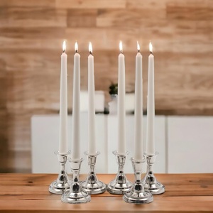 Unique Style Silver Color Metal Taper <b>Candle</b> Holder for Wedding & Christmas Lighting for Home Decor & Tabletop Decoration - Product Image 4
