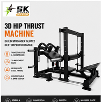 Machine à fessiers multifonctionnelle SK Plate Loaded 3D Hip Thrust, équipement de musculation du bas du corps pour usage commercial en salle de sport