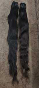 Extensions de cheveux indiens Remy de qualité supérieure, longues, couleur naturelle, 100 % cheveux d'un seul donneur, 100 % cuticules alignées, double trame cousue à la machine - Product Image 4
