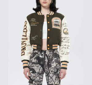 Nouvelles vestes à la mode pour femmes Crop Top Lettermen Vestes pour femmes de haute qualité Crop Top Lettermen Varsity Vestes - Product Image 3