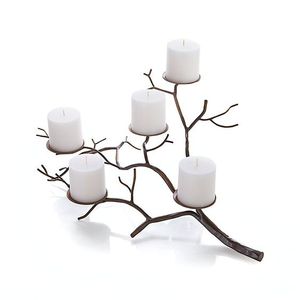 Support à bougie au design unique, finition dorée, en acier inoxydable, fait main, écologique, support à bougie circulaire, décoration de Noël pour la maison - Product Image 6