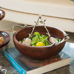 Tazón de Madera Rústico de 3 Secciones para Decoración de Hoteles y Restaurantes, Novedad de 2023, Madera de Mango Rústica Blanca para Frutas - Product Image 6