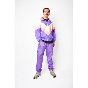 Men's Two-Piece Windbreaker Tracksuit Set with <b>Zip</b>-<b>Up</b> <b>Jacket</b> and Jogger Set Breathable Comfortable Custom Windbreaker Suit - Product Image 1