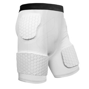 Pantalones cortos acolchados de compresión personalizados para hombre, pantalones cortos de fútbol integrados con 5 almohadillas, personalizados para adultos de talla grande, que absorben la humedad UPF 50 - Product Image 2