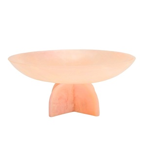 Tazón de soporte para servir ensalada sombreada con arte de resina de diseño moderno, mármol sombreado negro Natural pulido, aspecto de negocio de frutas sostenible - Product Image 1