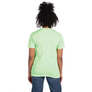 Camiseta Casual de Cuello Redondo Básica Color Verde Neón Next Level, Camiseta de Color Pastel para Adultos, Camiseta de Algodón de Manga Corta - Product Image 2