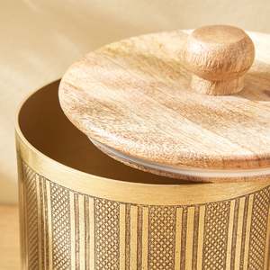 Hot Selling Wedding Decorative Metal Gold Plated Frame <b>Round</b> Dry Fruit Candy <b>Box</b> with Lid Dried Fruit Snack Serving Storage - Product Image 6