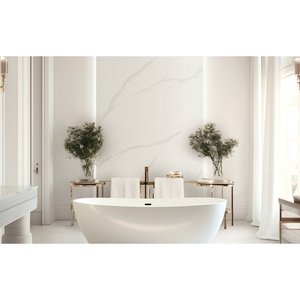 Cuarzo Calacatta Oro - Diseño Moderno, Resistente al Agua y Ecológico, Duradero para Uso en Cocina y Mesas - Product Image 3