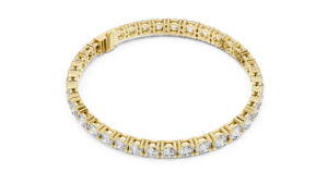 Pulsera de Boda para Mujer en Oro Blanco de 14K con Diseño de Diamantes Redondos Cultivados en Laboratorio |   Diamante Cultivado Nuevo - Product Image 4