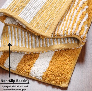 Alfombras de baño Juego de 2 alfombras de baño Súper suaves Alfombras de baño antideslizantes y absorbentes Alfombras de baño con mechones a mano - Product Image 5