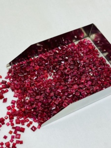 3mm tự nhiên <span class=keywords><strong>Ruby</strong></span> Glass điền Vòng rực rỡ cắt lỏng đá quý 0.11cts đối với trang sức làm - Product Image 3