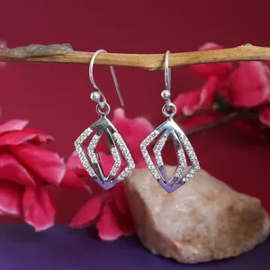 Boucles d'oreilles pendantes en argent 925 plaqué or avec zircon cubique pour femme, cadeau de mariage - Product Image 2