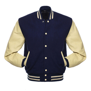 Veste d'hiver universitaire en laine et en cuir avec logo personnalisé Veste universitaire au design classique du lycée sur mesure - Product Image 4