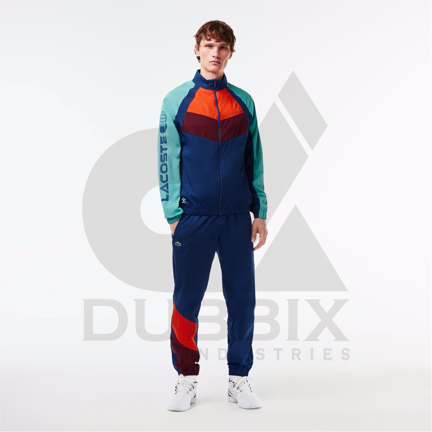 Men's Long Sleeve Full Zip Tracksuit Set for Running and Sports