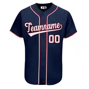 Set di uniformi da Baseball con Logo personalizzato all'ingrosso per uomo OEM personalizza maglie/pantaloncini da Baseball in bianco traspiranti