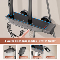 Meilleure vente en stock : Ensemble de douche thermostatique à touches piano, 4 modes, 4 sorties, jet doux, chromé – Le favori d'Europe et d'Amérique