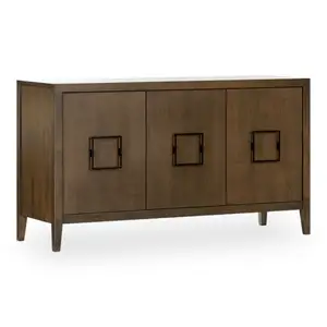 Console en bois de salon royal antique vintage de luxe moderne meuble TV buffet noir mat avec couleur personnalisée MAH