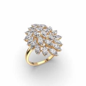 Poire Cut Lab Créé Bague Diamant Lab Cultivé 14K Or Jaune poire Diamant Mariage Prong bande Écologique Diamant - Product Image 3