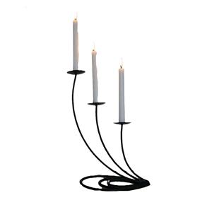 Nouvelle tendance Design moderne rustique fer circulaire sol candélabre bougeoir taille personnalisée forme couleur - Product Image 1