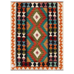 Tapis kilim d'Afghanistan Maimana 114 x 87 cm, tapis traditionnel afghan - Product Image 1