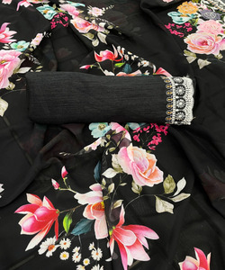 Très belle tenue de festival en coton imprimé Saree avec chemisier Pièce Indienne Femme Porter Sari Bas Prix Vente en gros Surat ApparelGarment - Product Image 2