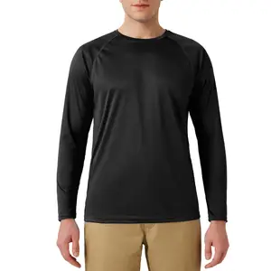Men Street Wear Customized Logo Full Sleeve T-Shirts Printing Color Block OEM Service Machine Washable Men's T-Shirts
