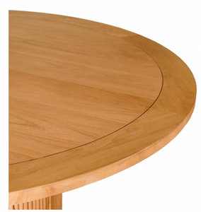 Reverie Round <b>Dining</b> <b>Table</b> Handcrafted Solid Wood Circular <b>Dining</b> <b>Table</b> with Contemporary Organic Modern Design - Product Image 4