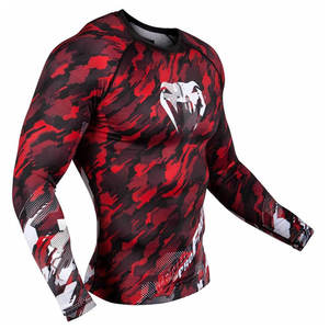 MMA BJJ personalizado Rash Guard camisa de compresión de manga larga para hombres equipo de entrenamiento de secado rápido Jiu Jitsu Kimono de Jiu Jitsu - Product Image 1