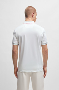 เสื้อยืดโปโลกอล์ฟประสิทธิภาพสูงระดับ100% ผ้าฝ้ายพิมพ์ลายผ้าไหมออกแบบได้ตามที่ต้องการเทคนิคการปักโลโก้ที่ไม่มีความสุข - Product Image 4