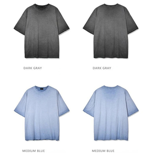 Camiseta para hombre, camisetas lavadas con ácido con logotipo personalizado, camisetas de algodón para hombre pesado desgastado en blanco 100% algodón para hombre, camisetas lavadas con ácido - Product Image 3