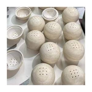 Support en forme de bol d'encens en pierre naturelle en travertin de luxe fait à la main pour la décoration de la maison - Product Image 4