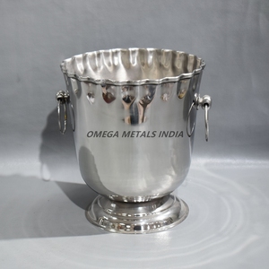 Seau refroidisseur de vin de luxe en acier inoxydable avec poignées Refroidisseur de boissons durable et élégant pour vin, champagne et boissons - Product Image 2