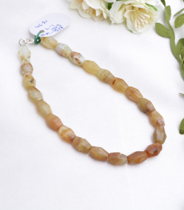 Cuentas de Ágata Natural Amarilla Facetadas de Forma Elegante, 10 Pulgadas, 13x3-12x8mm, 106.20 Quilates, para la Elaboración de Joyería Fina - Product Image 2