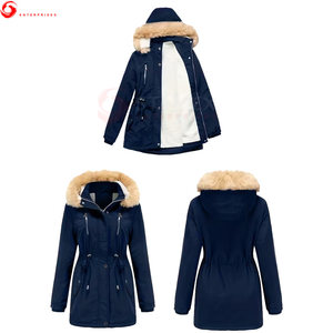 Nouvelle arrivée, parka d'hiver pour femme, coupe slim, décontractée, à capuche, 100% polyester, personnalisable, haute qualité - Product Image 3