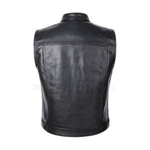 Chaleco de cuero para hombre, ropa de calle sin mangas, Chaleco de cuero para hombre de buena calidad, gran oferta, Chaleco de cuero para hombre - Product Image 3