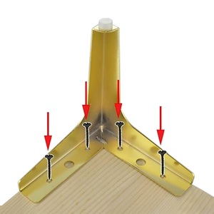 Patas de Sofá de Acero Inoxidable de 10 cm de Altura PKCT005 con Recubrimiento Dorado, Elegantes Soportes para Muebles - Product Image 5