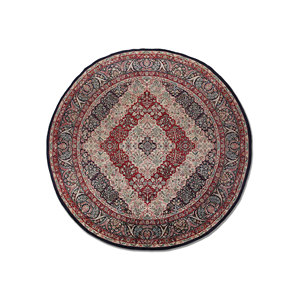 Tapis en laine noué à la main Aalam Blue Pae-5756 9x12 rectangulaire à motif médaillon pour la décoration de la maison, du salon ou de l'couloir - Product Image 1