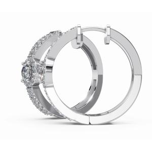 Boucles d'oreilles en diamant en forme de cercle Arsinoe Radiance 9 KT 14 KT 18 KT Or Coupe ronde Bijoux cultivés en laboratoire Vente en gros OEM B2B Fournisseur d'exportation - Product Image 6