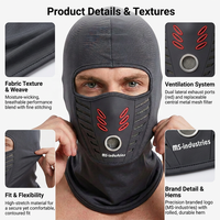 Cagoule tactique unisexe personnalisée avec panneau respirant, protection UV intégrale, coupe-vent, extensible, doublure de casque