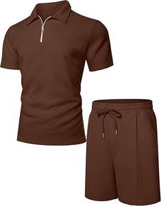 High Quality Custom Logo Men's Summer Casual Two-Piece <b>Shorts</b> Set T Shirt and Track <b>Suits</b> Casual wear Summer Sets - Product Image 1